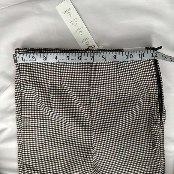 Zara Women Hi Rise Legging Plaid Side Zip Dress Pants Brown Size S NWT - Picture 13 of 15